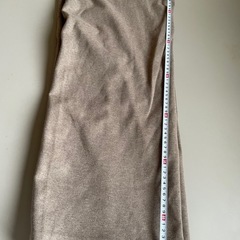 UNIQLO ユニクロ　ブラッシュドジャージーワイドパンツ　ベージュ　Sの画像