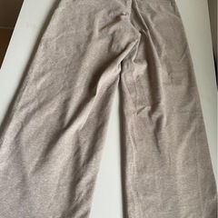 UNIQLO ユニクロ　ブラッシュドジャージーワイドパンツ　ベージュ　Sの画像