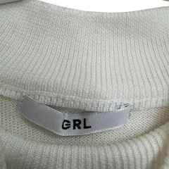 GRL ホワイト カットソーワンピース 半袖の画像