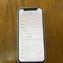 【中古美品】iPhone 12 mini 256GBの画像