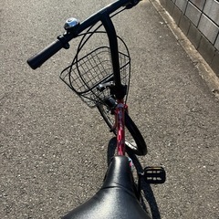 20インチ赤い折りたたみ自転車の画像