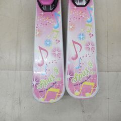 札幌市 清田区 KAZAMA カザマ スキー SPAX J 106㎝ ストック・ケースセット ピンク の画像