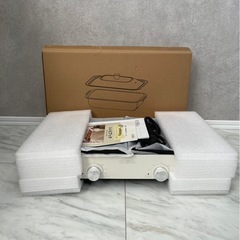 セパレートホットプレート 1台多役 2口熱源 強力 たこ焼き グリル おしゃれの画像