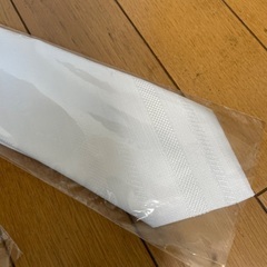 【新品未使用】フォーマル ネクタイ　白　冠婚葬祭　100円　割引あり！の画像