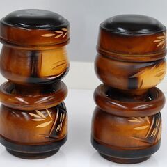 ニポポ 2体セット 木彫り 全長18cm アイヌ人形 北海道民芸品 郷土民芸 アイヌこけし 札幌市 清田区 平岡の画像