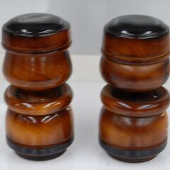 ニポポ 2体セット 木彫り 全長18cm アイヌ人形 北海道民芸品 郷土民芸 アイヌこけし 札幌市 清田区 平岡の画像