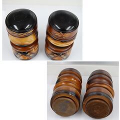 ニポポ 2体セット 木彫り 全長18cm アイヌ人形 北海道民芸品 郷土民芸 アイヌこけし 札幌市 清田区 平岡の画像