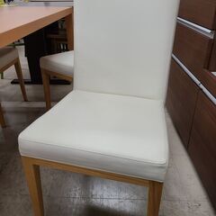 J1809　【リユースのサカイ柏店】　FUJIEI　フジエイ　ダイニングテーブルセット　椅子4脚付　ブルックス　クリーニング済みの画像