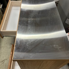 ★中古品　キッチンカウンター　ステンレス天板　キャビネット♪おんふ♪の画像