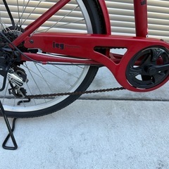 ★可愛い中古自転車！ママチャリleg Conscious 24インチ レッド 6速 LEDライトの画像