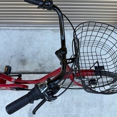 ★可愛い中古自転車！ママチャリleg Conscious 24インチ レッド 6速 LEDライトの画像