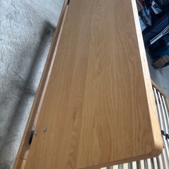 【配達可能】半年間のみ使用。無印良品　幅145cmダブルベット　ベッドフレーム  ヘッドボード　脚　オーク　ヘッドボードの画像