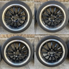 SCADA ブラックポリッシュ 16インチ 5.5j　ホイール タイヤ 4本 セットの画像