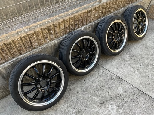 SCADA ブラックポリッシュ 16インチ 5.5j　ホイール タイヤ 4本 セット