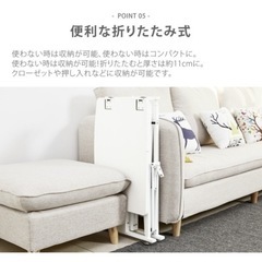 *決定【昇降式】PCスタンディングデスク(白/折りたたみ可/キャスター付）の画像