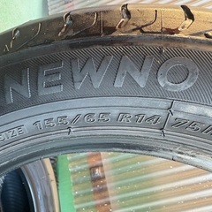 超お買い得‼️中古2本 バリ山タイヤ BRIDGESTONE 155/65R14 NEWNO 2023年製造の画像