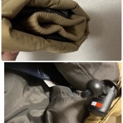 【正規品】TOMMY HILFIGERダウンジャケットL ベージュ大きめトミーヒルフィガーの画像