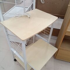 リユースのサカイ栃木店★ジモティ割あり★  ワゴン ベージュ/ホワイト W60×D44×H35.5 クリーニング済み TC11580の画像