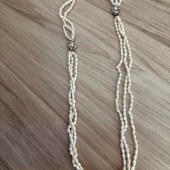 淡水パール　ネックレスとブレスレットの画像