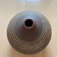 三島焼　花器　陶器花瓶の画像