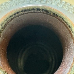 三島焼　花器　陶器花瓶の画像