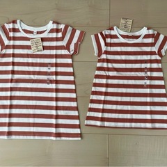 ボーダー半袖チュニック80cm 110cm 新品の画像