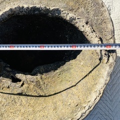 水甕　水槽　メダカ用　金魚用　直径62cm 高さ25cm 上部　内部棚ありの画像