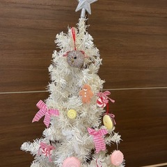 ホワイトクリスマスツリー　約110cmの画像