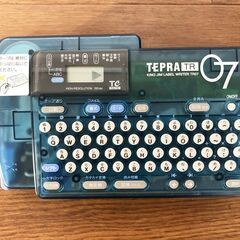 テプラTR TR07 ブルー キングジム ラベルライター Kingjim イラストタッチ外枠 漢字変換学習機能・印刷スムージング機能の画像
