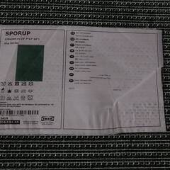 IKEA緑色のラグマットの画像