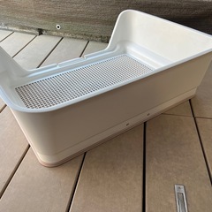 犬用トイレ ワイドサイズ　リッチェル お掃除簡単ステップ壁付トイレ アイボリー ワイドの画像