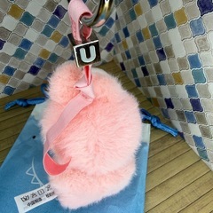ラブブ　イニシャル　Ｕ　ピンク　きーほキーホルダー　せい正規品の画像