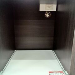 リユースのサカイ栃木店★ジモティ割あり★  レンジ台 ダークブラウン W80×D40×H114.5 クリーニング済み TC11582の画像