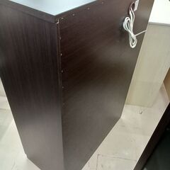 リユースのサカイ栃木店★ジモティ割あり★  レンジ台 ダークブラウン W80×D40×H114.5 クリーニング済み TC11582の画像