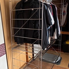 大きめ　キャスター付きステンレスラックの画像