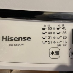 洗濯機 Hisense 2018年製の画像