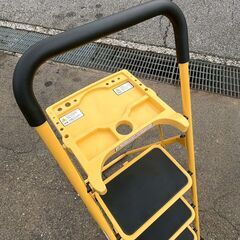 トレー付き 脚立 3段 折り畳み イエロー 便利 コンパクト 日曜大工 DIY 作業用 踏み台 ステップ A0843の画像