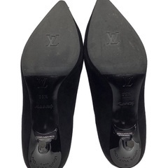 美品中古　ルイビトン　23.5cm  黒パンプス　リボンの画像