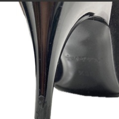 美品中古　ルイビトン　23.5cm  黒パンプス　リボンの画像