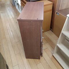 ★リユースのサカイつくば店★TK7298  テレフォンラック ブラウン H80×D29×W60 クリーニング済みの画像