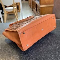 A2511-243 SAZABY カゴバックトート オレンジ キズ汚れ有りの画像