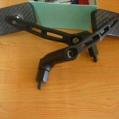 ☆バイク カスタム ミラー 1台分 カーボン柄☆の画像