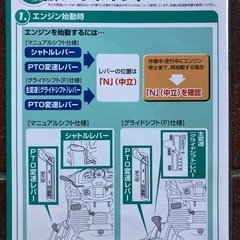 クボタトラクタ、ロータリ取扱説明書KB165 、185、205 、225 の画像