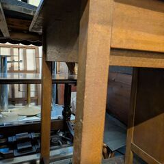 昔の学習机　レトロ　木製　ワークデスクの画像