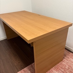 【美品】国産ワークデスク ナチュラル 幅150cmの画像