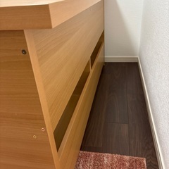 【美品】国産ワークデスク ナチュラル 幅150cmの画像