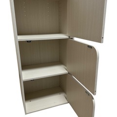 連結できるNカラボ 扉付き 3段(ホワイトウォッシュ)の画像