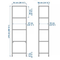 ディスプレイ棚 IKEA ブラックブラウンの画像