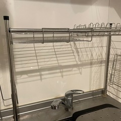 ニトリ　コンロ横ラック+伸縮シンク上ラックの画像