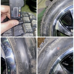 ハンコック スパイク 225/60R16 2年 10mm アルミ付き 16×6½ 6×139.7 IN38の画像